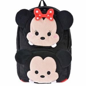 Rare Disney Tsum Tsum Velour Backpack from Japan